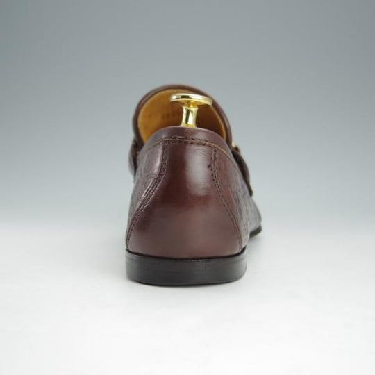 ★(伊)GUCCI/グッチ SIZE 41【★ビットローファー/GGロゴ型押し/28087】スリッポン/カーフ/濃茶/メンズ★i174