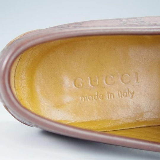 ★(伊)GUCCI/グッチ SIZE 41【★ビットローファー/GGロゴ型押し/28087】スリッポン/カーフ/濃茶/メンズ★i174