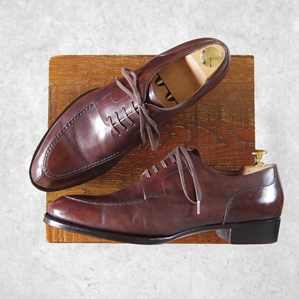 極美品★シェットランドフォックス SIZE 7【定価￥68,200-★ケンジントン2/スキンステッチ/013F】Uチップ/カーフ/濃茶/Shetlandfox★i175