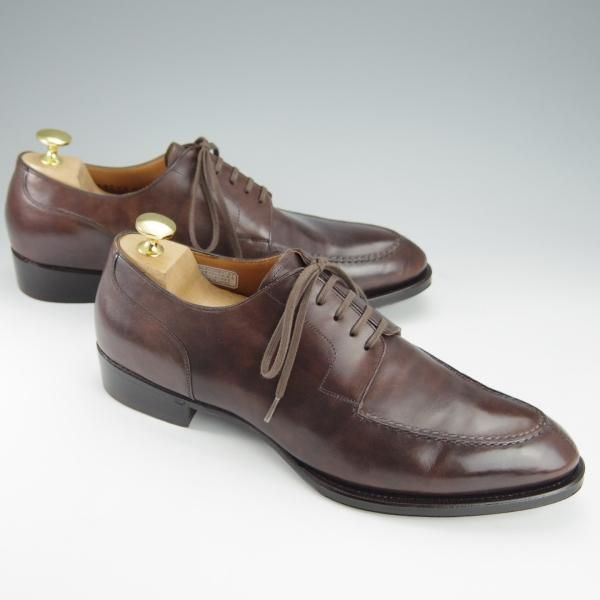 極美品★シェットランドフォックス SIZE 7【定価￥68,200-★ケンジントン2/スキンステッチ/013F】Uチップ/カーフ/濃茶/Shetlandfox★i175