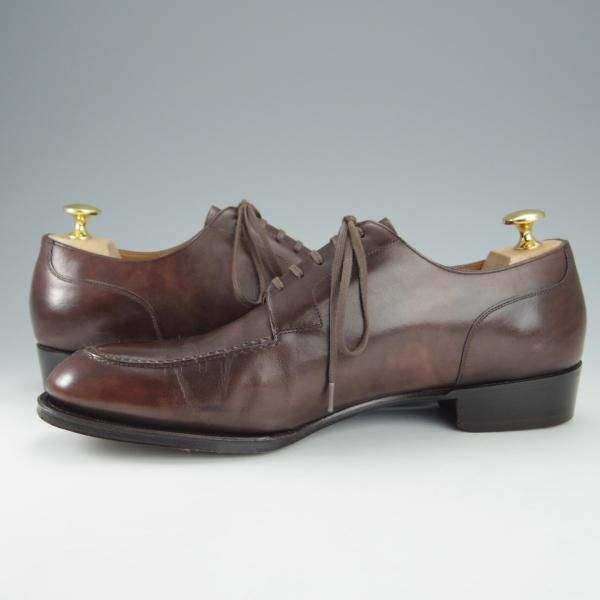 極美品★シェットランドフォックス SIZE 7【定価￥68,200-★ケンジントン2/スキンステッチ/013F】Uチップ/カーフ/濃茶/Shetlandfox★i175