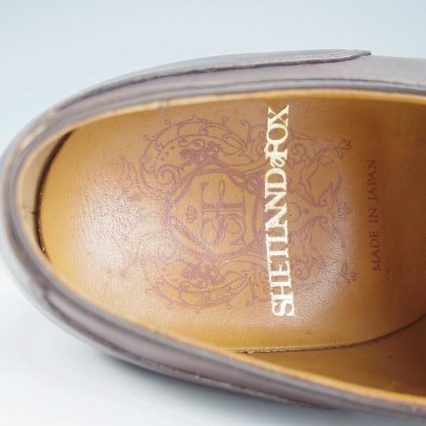 極美品★シェットランドフォックス SIZE 7【定価￥68,200-★ケンジントン2/スキンステッチ/013F】Uチップ/カーフ/濃茶/Shetlandfox★i175