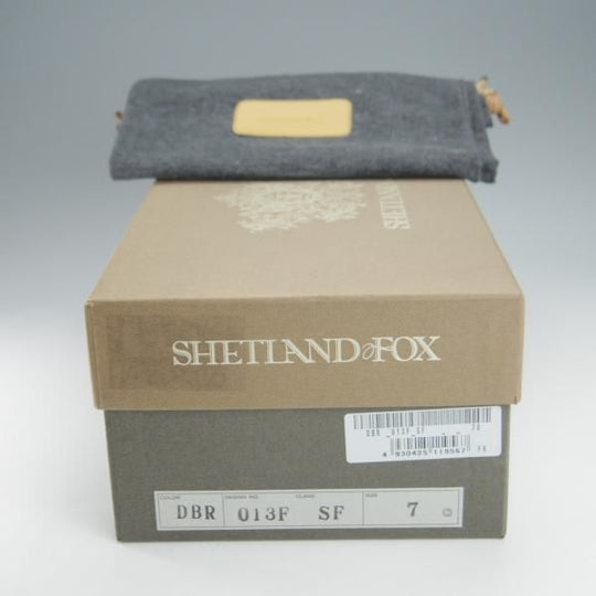 極美品★シェットランドフォックス SIZE 7【定価￥68,200-★ケンジントン2/スキンステッチ/013F】Uチップ/カーフ/濃茶/Shetlandfox★i175