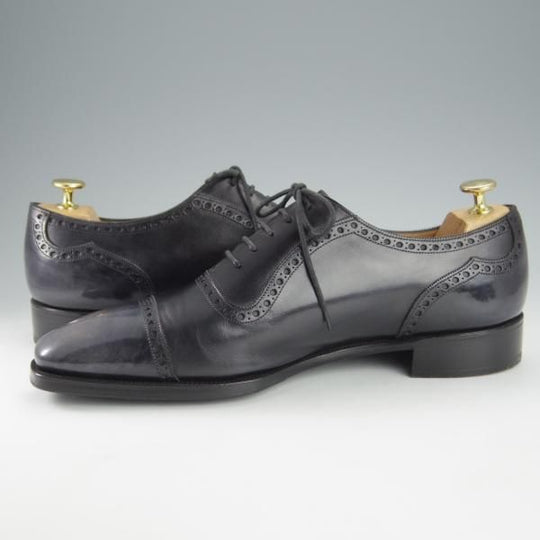 美品★(英)ガジアーノ&ガーリング 9E【パターンオーダー品★ST.JAMES 2/DECO BLACK】TG73ラスト/カーフ/黒/GAZIANO&GIRLING★i176