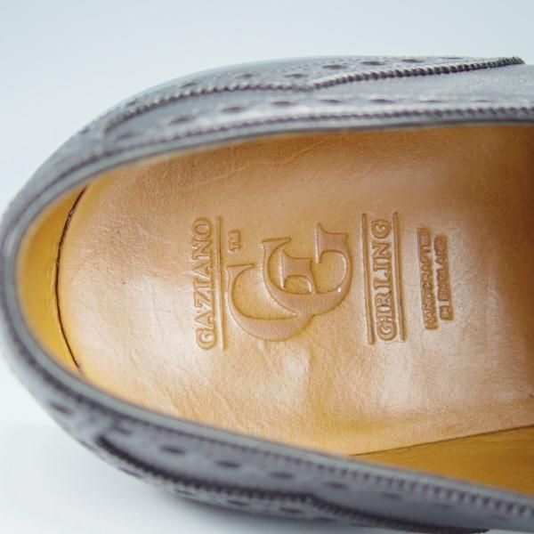 美品★(英)ガジアーノ&ガーリング 9E【パターンオーダー品★ST.JAMES 2/DECO BLACK】TG73ラスト/カーフ/黒/GAZIANO&GIRLING★i176