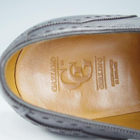 美品★(英)ガジアーノ&ガーリング 9E【パターンオーダー品★ST.JAMES 2/DECO BLACK】TG73ラスト/カーフ/黒/GAZIANO&GIRLING★i176