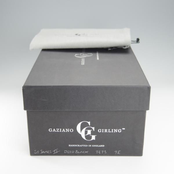 美品★(英)ガジアーノ&ガーリング 9E【パターンオーダー品★ST.JAMES 2/DECO BLACK】TG73ラスト/カーフ/黒/GAZIANO&GIRLING★i176