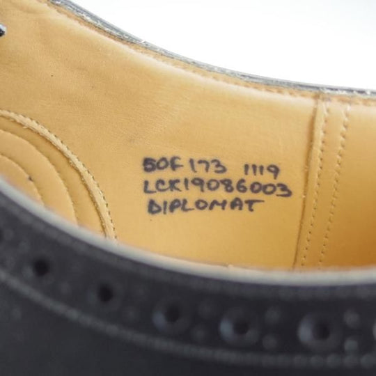 極美品★チャーチ 50F/UK5【定価￥144,100-★ディプロマット/DIPLOMAT】173ラスト/セミブローグ/カーフ/黒/メンズ/Church's★i178