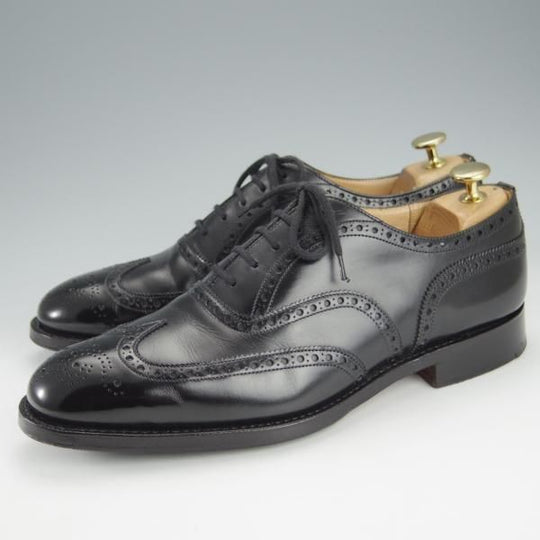 美品★チャーチ 70F/UK7【現行定価￥155,100-★チェットウィンド/CHETWYND】173ラスト/フルブローグ/カーフ/黒/メンズ/Church's★i179