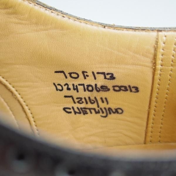 美品★チャーチ 70F/UK7【現行定価￥155,100-★チェットウィンド/CHETWYND】173ラスト/フルブローグ/カーフ/黒/メンズ/Church's★i179
