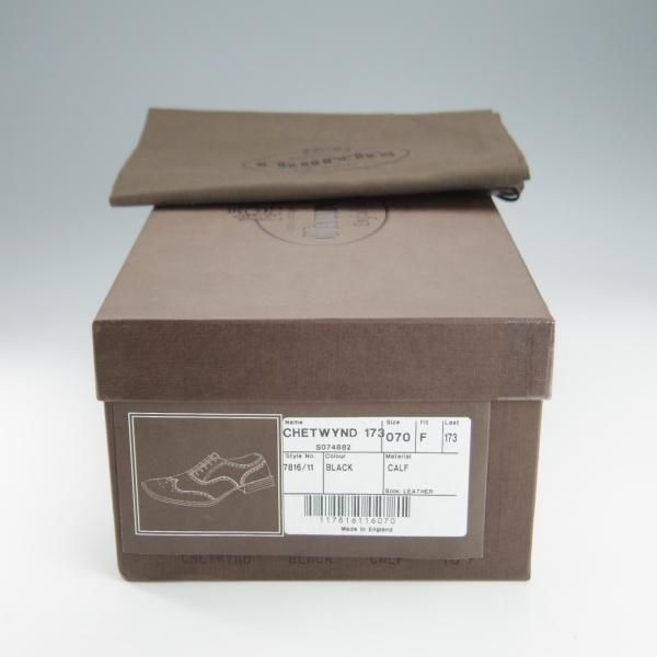 美品★チャーチ 70F/UK7【現行定価￥155,100-★チェットウィンド/CHETWYND】173ラスト/フルブローグ/カーフ/黒/メンズ/Church's★i179