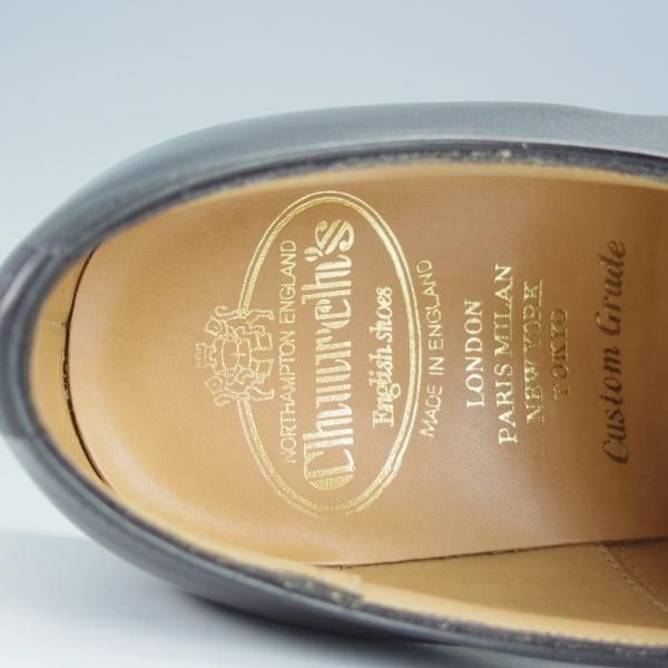 極美品★チャーチ 50F/UK5【定価￥155,100-★コンサル/CONSUL】173ラスト/ストレートチップ/カーフ/黒/メンズ/Church's★i180