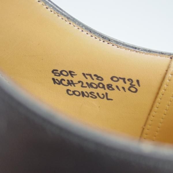 極美品★チャーチ 50F/UK5【定価￥155,100-★コンサル/CONSUL】173ラスト/ストレートチップ/カーフ/黒/メンズ/Church's★i180