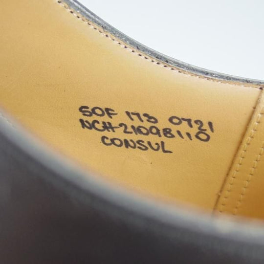 極美品★チャーチ 50F/UK5【定価￥155,100-★コンサル/CONSUL】173ラスト/ストレートチップ/カーフ/黒/メンズ/Church's★i180