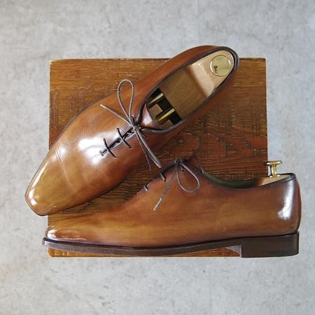 極美品★(仏)ベルルッティ SIZE 8【現行定価25万円以上★アレッサンドロ/ALESSANDRO】ヴェネチアレザー/ホールカット/茶/Berluti★i182