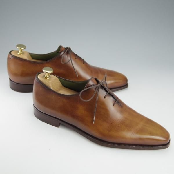 極美品★(仏)ベルルッティ SIZE 8【現行定価25万円以上★アレッサンドロ/ALESSANDRO】ヴェネチアレザー/ホールカット/茶/Berluti★i182
