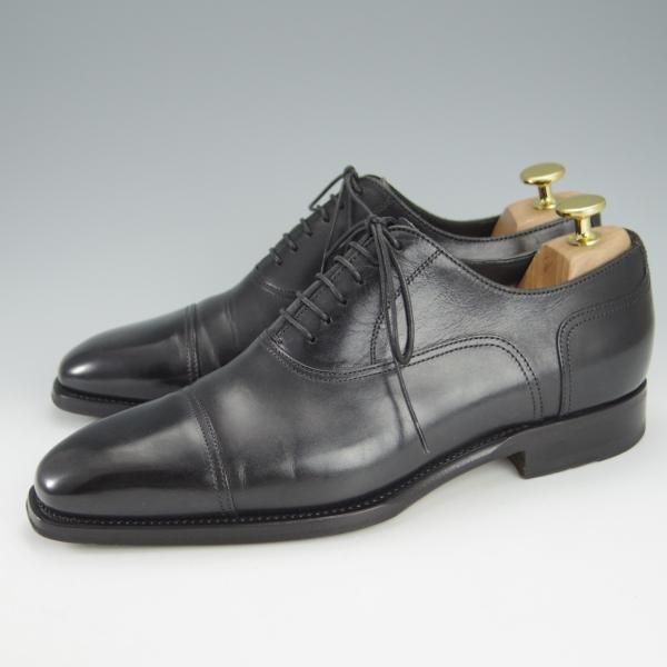 極上★(伊)サントーニ SIZE 4.5【上級★グッドイヤーウェルテッド製法/13177】ストレートチップ/カーフ/黒/メンズ/Santoni★i184