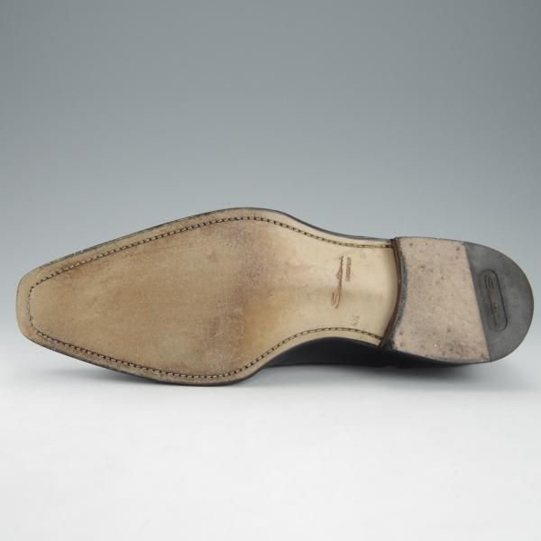 極上★(伊)サントーニ SIZE 4.5【上級★グッドイヤーウェルテッド製法/13177】ストレートチップ/カーフ/黒/メンズ/Santoni★i184