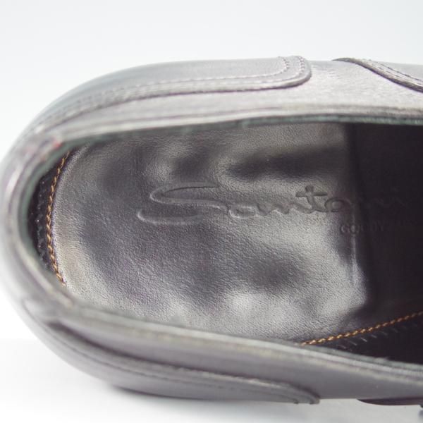 極上★(伊)サントーニ SIZE 4.5【上級★グッドイヤーウェルテッド製法/13177】ストレートチップ/カーフ/黒/メンズ/Santoni★i184