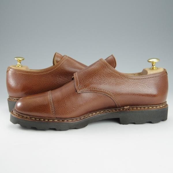 ほぼ試着程度★パラブーツ SIZE 8.5【現行定価￥74,800-★ウィリアム/WILLIAM】ダブルモンク/シボ革/MARRON/マロン/茶/Paraboot★i185