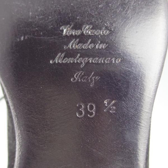 ほぼ試着程度★(伊)Doucal's/デュカルス SIZE 39.5【バケッタ風スエード★ストレートチップ/黒】メンズ★i186