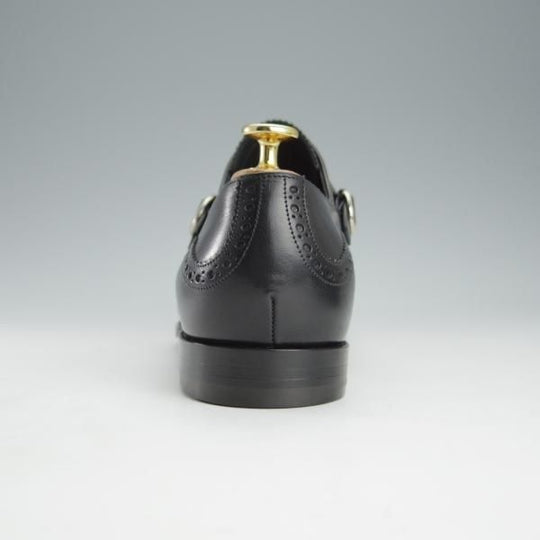 未使用★(英国製)BARKER BLACK/バーカーブラック US8【定価￥105,840-★2019年BEAMS取扱/MOTTO/モンクストラップ】HARRINGTON/黒★i187