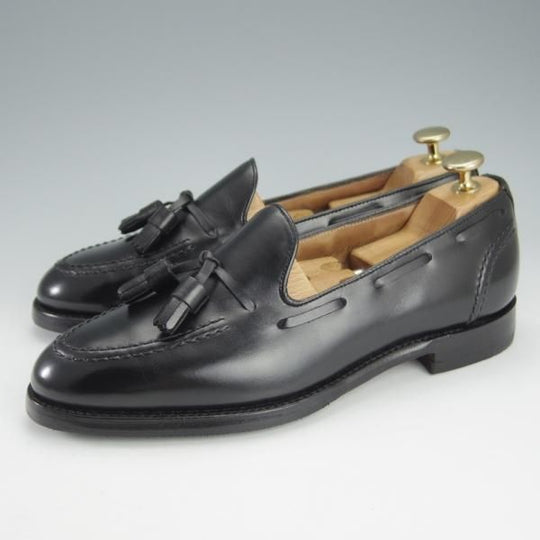 極上★(英)チーニー 6F【定価￥78,100-★HARRY/ハリー/214ラスト】タッセルローファー/カーフ/黒/メンズ/CHEANEY★i191