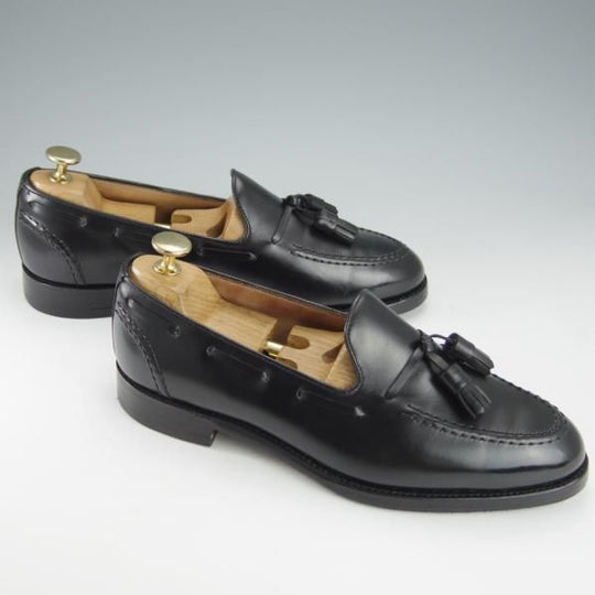 極上★(英)チーニー 6F【定価￥78,100-★HARRY/ハリー/214ラスト】タッセルローファー/カーフ/黒/メンズ/CHEANEY★i191