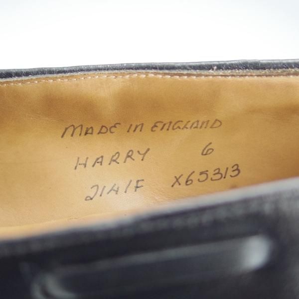極上★(英)チーニー 6F【定価￥78,100-★HARRY/ハリー/214ラスト】タッセルローファー/カーフ/黒/メンズ/CHEANEY★i191