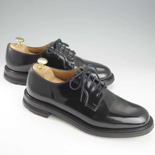 極上★チャーチ 70F/UK7【モデル定価￥125,400-★WOODBRIDGE/81ラスト】ポリッシュドバインダーカーフ/黒/メンズ/Church's★i192