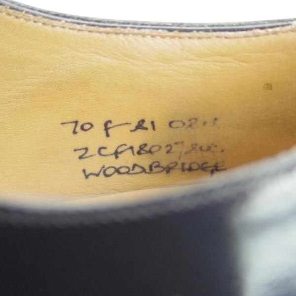 極上★チャーチ 70F/UK7【モデル定価￥125,400-★WOODBRIDGE/81ラスト】ポリッシュドバインダーカーフ/黒/メンズ/Church's★i192