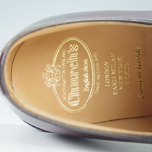 未使用★チャーチ 75G/UK7.5【定価￥144,100-★シャノン/SHANNON】5都市ロゴ/103ラスト/プレーントゥ/赤茶/メンズ/Church's★i193