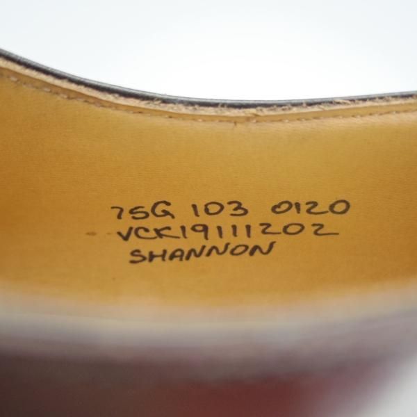 未使用★チャーチ 75G/UK7.5【定価￥144,100-★シャノン/SHANNON】5都市ロゴ/103ラスト/プレーントゥ/赤茶/メンズ/Church's★i193