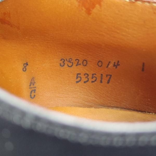 極上★オールデン 8C【貴重★(米)MOULDED SHOE別注/モディファイドラスト】53517/プレーントゥ/カーフ/黒/メンズ/Alden★i194