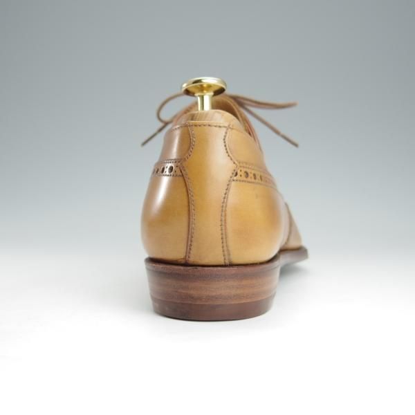 未使用★クロケット&ジョーンズ 7.5E【ハンドグレードライン★FOXTON/フルブローグ】カーフ/薄茶/メンズ/Crockett&Jones★i195