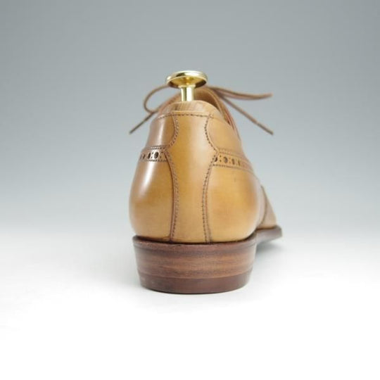 未使用★クロケット&ジョーンズ 7.5E【ハンドグレードライン★FOXTON/フルブローグ】カーフ/薄茶/メンズ/Crockett&Jones★i195