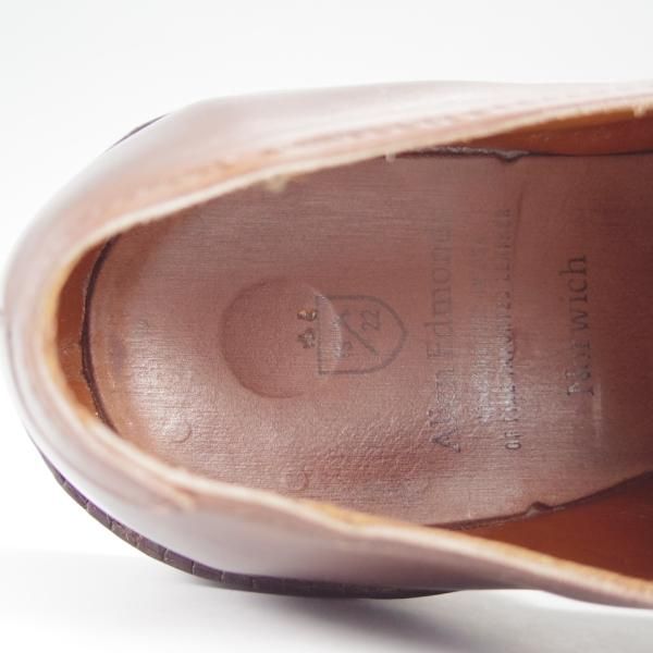 美品★(米)アレンエドモンズ 7D【現行定価7.5万円程度★モンクストラップ/Norwich】カーフ/濃茶/メンズ/ALLEN EDMONDS★i197