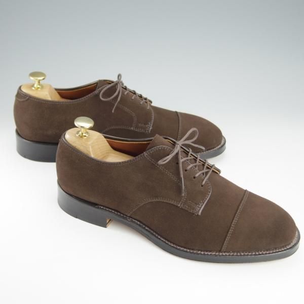 未使用★オールデン 8D【貴重★ブルックスブラザーズ別注/00064】ストレートチップ/スエード/濃茶/メンズ/BROOKS BROTHERS/Alden★i198