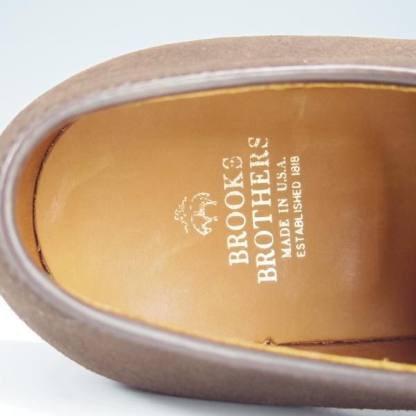 未使用★オールデン 8D【貴重★ブルックスブラザーズ別注/00064】ストレートチップ/スエード/濃茶/メンズ/BROOKS BROTHERS/Alden★i198