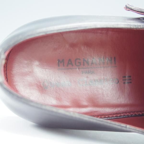 極美品★(スペイン製)マグナーニ SIZE 40【定価￥80,300-★オパンケ/ボロネーゼ製法】15141/サイドモンク/黒/MAGNANNI★i202