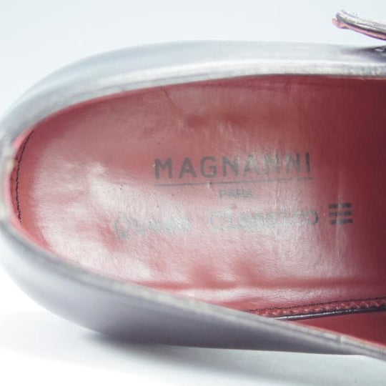 極美品★(スペイン製)マグナーニ SIZE 40【定価￥80,300-★オパンケ/ボロネーゼ製法】15141/サイドモンク/黒/MAGNANNI★i202