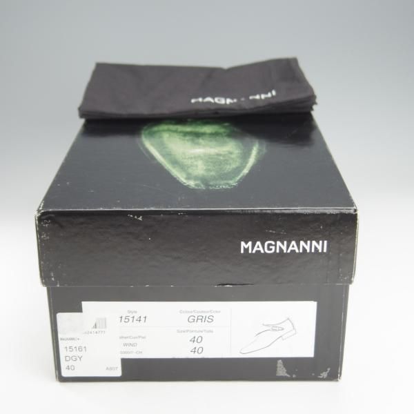 極美品★(スペイン製)マグナーニ SIZE 40【定価￥80,300-★オパンケ/ボロネーゼ製法】15141/サイドモンク/黒/MAGNANNI★i202