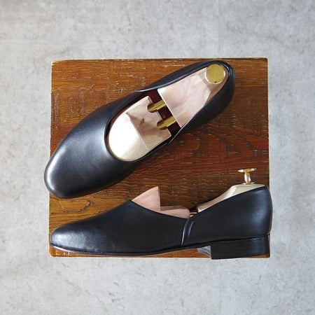未使用★トリッカーズ SIZE 5【定価￥50,600-★ルームシューズ/STIRLING】スターリン/スリッポン/カーフ/黒/メンズ/Tricker's★i204