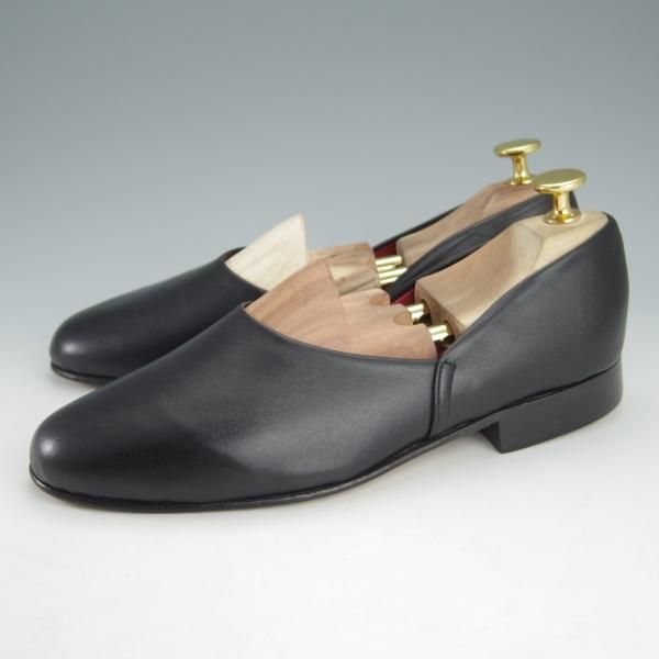 未使用★トリッカーズ SIZE 5【定価￥50,600-★ルームシューズ/STIRLING】スターリン/スリッポン/カーフ/黒/メンズ/Tricker's★i204