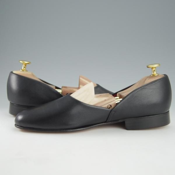 未使用★トリッカーズ SIZE 5【定価￥50,600-★ルームシューズ/STIRLING】スターリン/スリッポン/カーフ/黒/メンズ/Tricker's★i204