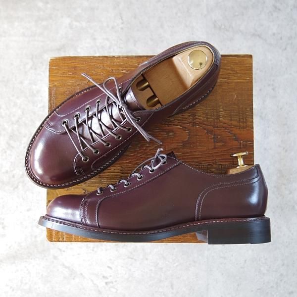 未使用★宮城興業 UK6.5程度【パターンオーダー品★MD-12/伝兵衛/ZERBINOネーム】モンキー/ダービーシューズ/濃茶/MIYAGI KOGYO★i206
