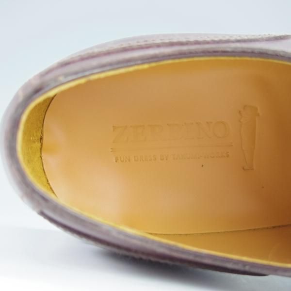 未使用★宮城興業 UK6.5程度【パターンオーダー品★MD-12/伝兵衛/ZERBINOネーム】モンキー/ダービーシューズ/濃茶/MIYAGI KOGYO★i206