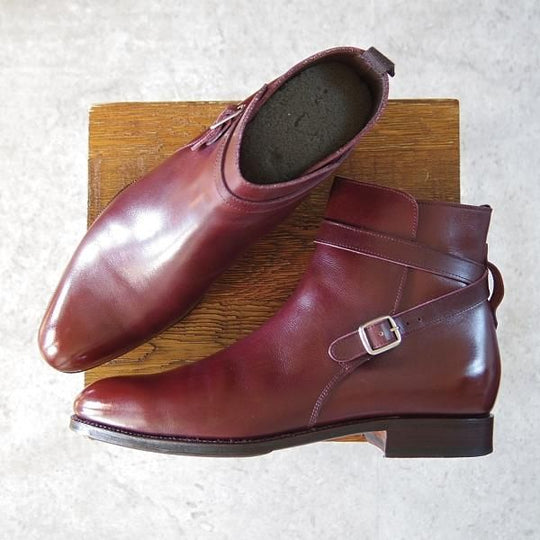 極美品★(スペイン製)CARMINA/カルミナ SIZE 7【定価￥83,600-★ジョッパーブーツ/80106】ALCUDIAラスト/ボックスカーフ/赤茶★i208