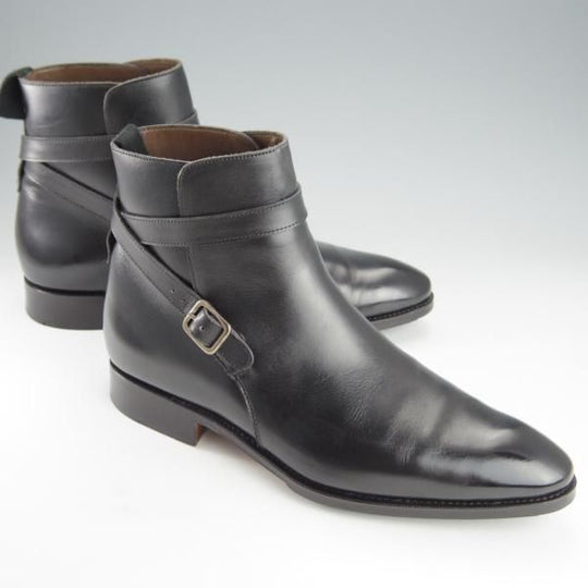 極美品★(スペイン製)CARMINA/カルミナ SIZE 7【定価￥83,600-★ジョッパーブーツ/80106】DEIAラスト/ボックスカーフ/黒/メンズ★i209