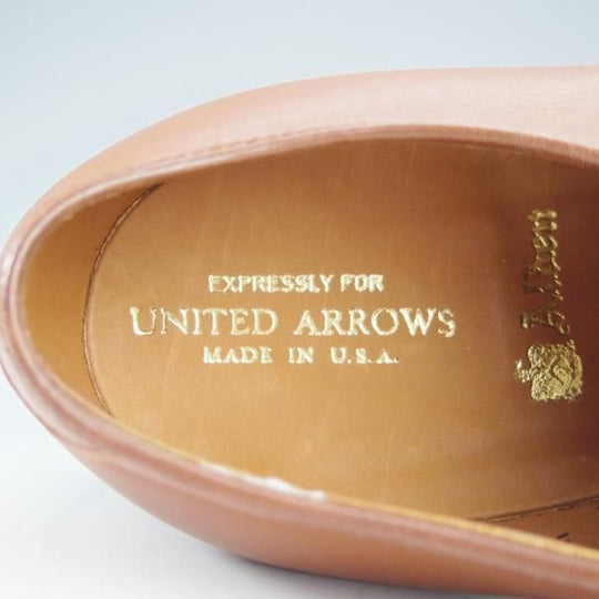 未使用★オールデン 8.5D【貴重★モディファイドラスト/ユナイテッドアローズ別注】55906/パンチドキャップトゥ/茶×白/Alden★i211